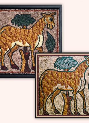 Ковер на стену, мозаика (зебра). кастр, левия.