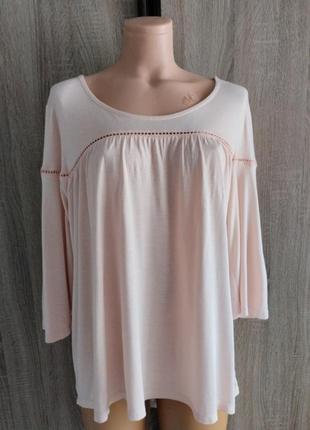 Туника новая с этикеткой plus size из натуральной ткани, пудрового цвета