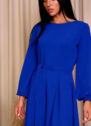 Женское  стильное платье " карина",ткань софт, размеры  48, 50, 52,54, ярко-синее,сукня2 фото