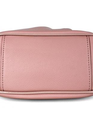 Жіноча стильна сумка невеликого розміру, клатч, через плече, екошкіра, рожева3 фото