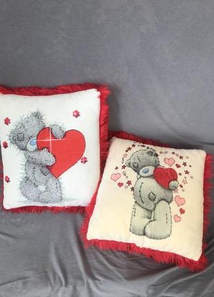 Декоративна подушка з ведмедиком / подушка teddy / дитяча подушка / м‘яка подушка