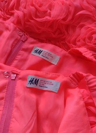 Яркое розовое красивое нарядное платье для куколки h&m10 фото