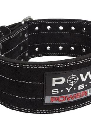 Спортивный пояс для пауэрлифтинга power system ps-3800 powerlifting кожаный black m pro_1856