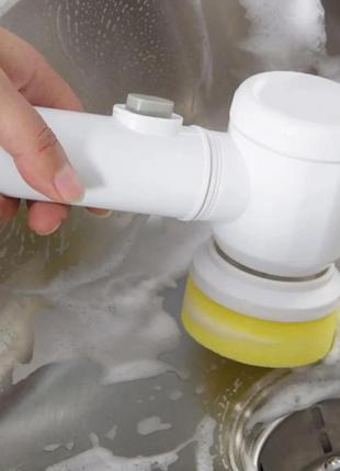 Электрическая щетка для уборки 3в1 со сменными насадками электрощетка для кухни pro 295