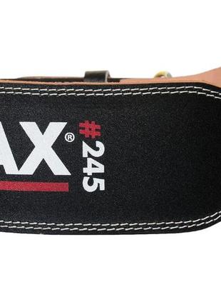Спортивный пояс для тяжелой атлетики madmax mfb-245 full leather кожаный black xxl pro_1000