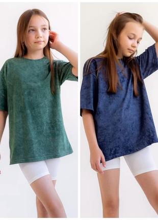 Трендова підліткова літня футболка, стильна базова футболка для дівчинки, модная летняя футболка для девочки подростка