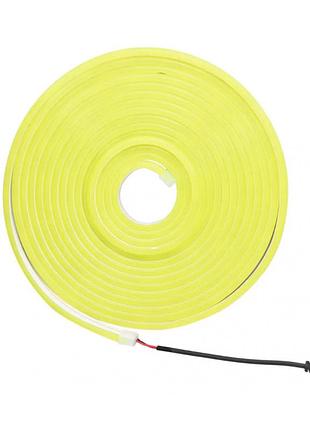 Светодиодная неоновая лента neon 220в jl 2835-120 g ip65 герметичная 5 метров жёлтая pro 295