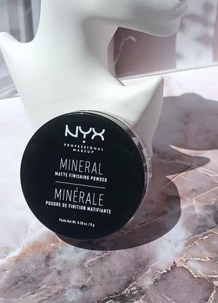 Nyx professional makeup mineral matte finishing powder мінеральна фінішна пудра для обличчя, відтінок 02 dark