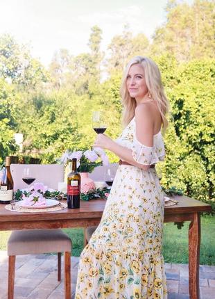 Шифонова максі сукня zara в квітковий принт 🍃🌼
