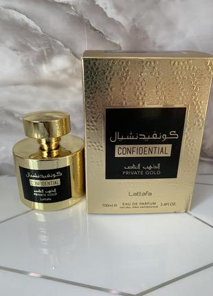 Парфумована вода confedintial gold .арабські парфуми.об'єм: 100 мл  бренд: lattafa (оае).