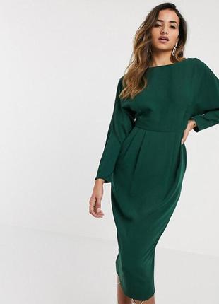 Розпродаж сукня asos міді з рукавами-кімоно і напіввідкритою спиною3 фото