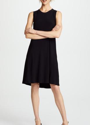 Стильное платье рейсер uniqlo черное модал + хлопок
