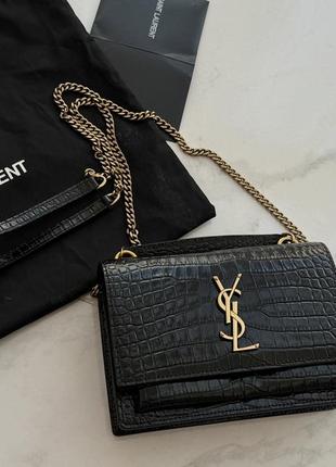 Yves saint laurent шкіряна сумка