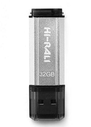 Флеш-накопичувач usb 32gb hi-rali stark series silver (hi-32gbstsl)