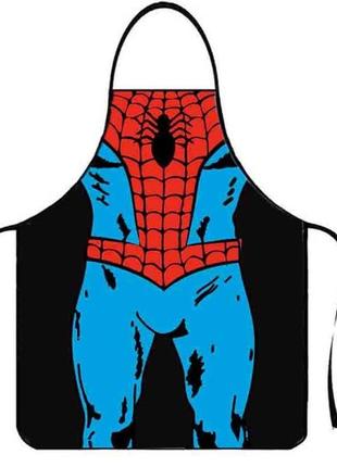 Фартук с приколом человек паук 75 на 60 см разноцветный
