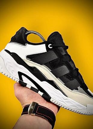 Кросівки жіночі adidas originals niteball black & beige & white6 фото