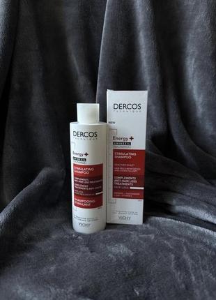 Тонізувальний шампунь для боротьби з випаданням волосся vichy dercos energy+ stimulating shampoo з аміноксилом