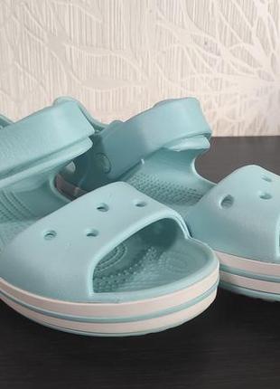 Крокси блакитні на дівчинку орігінал / crocs j2
