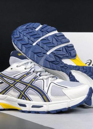 Женские кроссовки asics gel kahana 8 белые с синим3 фото