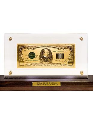 Подарункова банкнота 1000 usd (долар) сша у коробці 28*14*6 см гранд презент гп600074