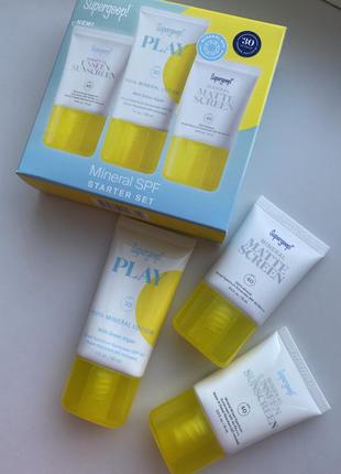 Лімітований абір spf-продуктів supergoop! spf bestsellers starter set