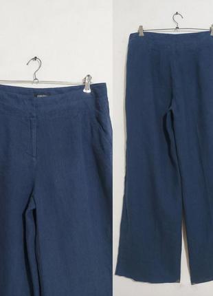 Льняные  брюки палаццо широкие штанины pomodoro2 фото