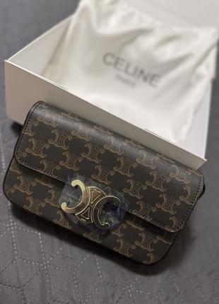 Сумка celine triomphe! натуральная кожа! распродажа
