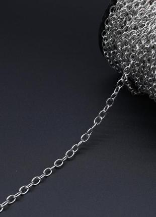 Декоративная цепочка (украшение) для брелоков. цвет "серебро". 3мм