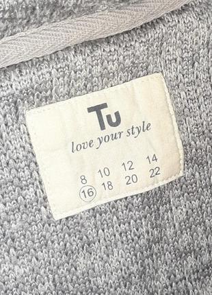 🎁1+1=3 базове жіноче сіре утеплене худі кофта светр на флісі tu, розмір 50 - 527 фото