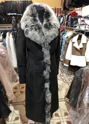 Дубленка английский воротник