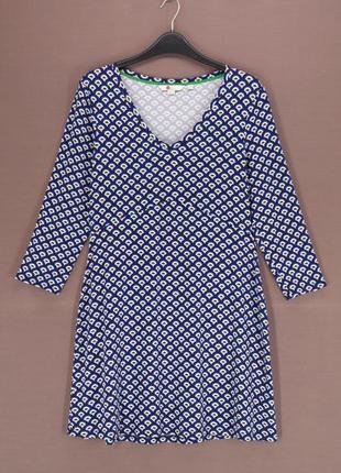 Трикотажная туника, платье мини "boden" с принтом, uk12.1 фото