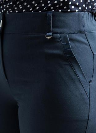 Женские  брюки "прада",  ткань тиар, в поясе резинка, размеры 46,48,50,52,54,56,58 синие6 фото