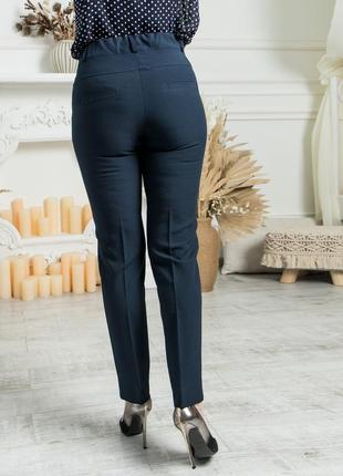 Женские  брюки "прада",  ткань тиар, в поясе резинка, размеры 46,48,50,52,54,56,58 синие7 фото