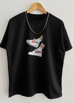 Футболка nike черная белая женская мужская