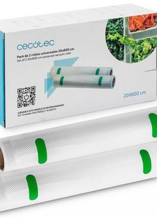 Плівка для вакуумного пакувальника cecotec 20х600 см, 2 рулона cctc-04071 (8435484040716)2 фото