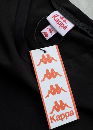 Новинка футболка в стиле kappa премиум качество белая черная4 фото