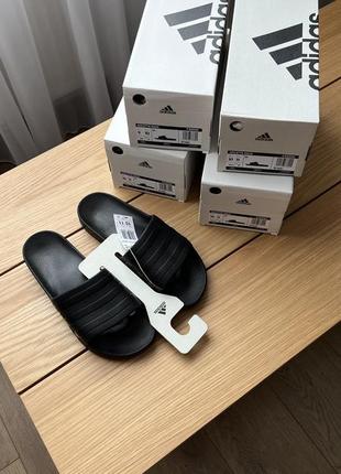Тапки adidas adilette aqua оригінал шльопанці сланці нові чорні