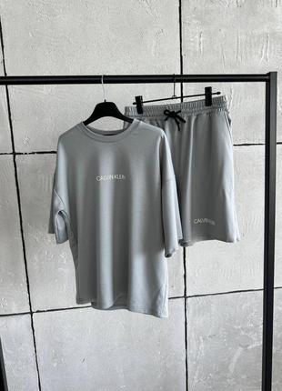 ✔️мужской набор oversize (футболка + шорты) calvin klein2 фото