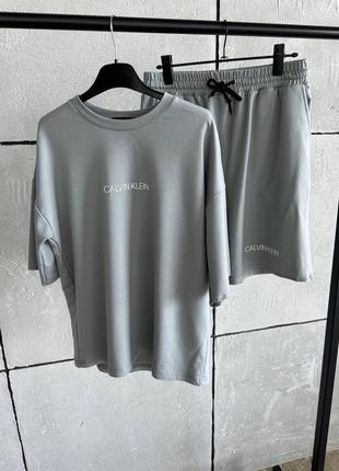 ✔️чоловічий набір oversize (футболка+шорти) calvin klein