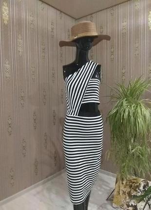 Нереальное платье тельняшка ‼️последний размер‼️