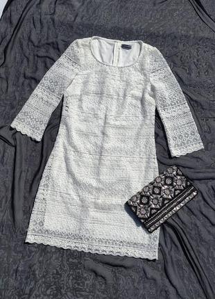 Є акція ажурное белое платье из кружева yessica