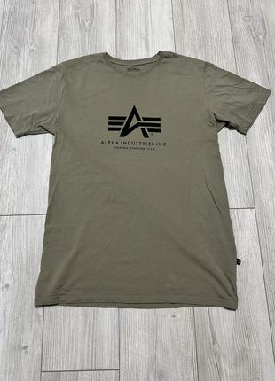 Футболка alpha industries logo t-shirt