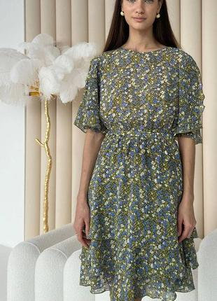 Жіноча сукня з шифонової тканини 44-50 розміри4 фото