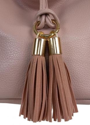 Женская,стильная сумочка  , материал эко-кожа, одна средняя ручка,1 длинная, одно отделение (l-1051) розовая6 фото