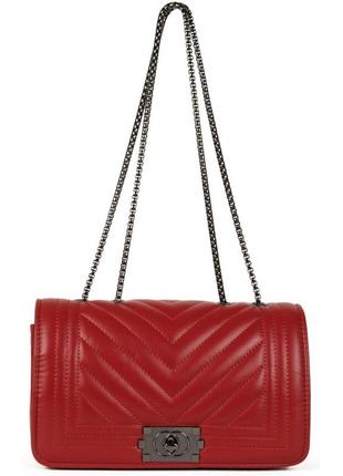 Женская,стильная сумка клатч , материал эко-кожа, одна  ручка цепочка  (8804) красный4 фото
