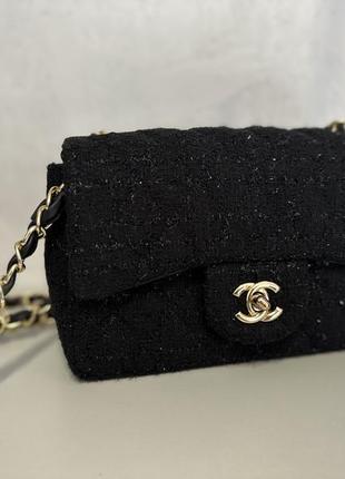 Сумочка в стиле chanel твидовая