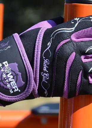 Рукавички для фітнесу power system ps-2720 rebel girl жіночі purple xs6 фото