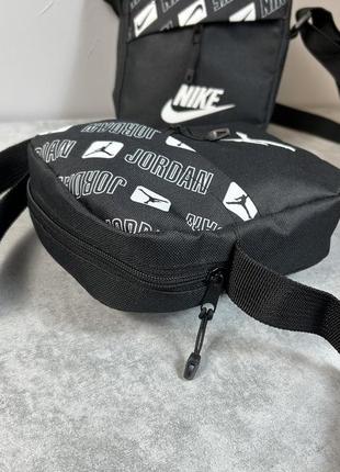 Барстека jordan, мужская сумка через плечо, текстильная барсетка на два отделения, брендовая сумка5 фото