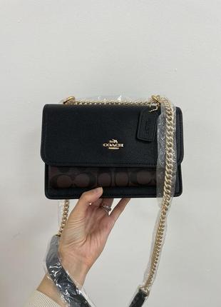 Сумка coach mini klare crossbody in signature canvas brown3 фото