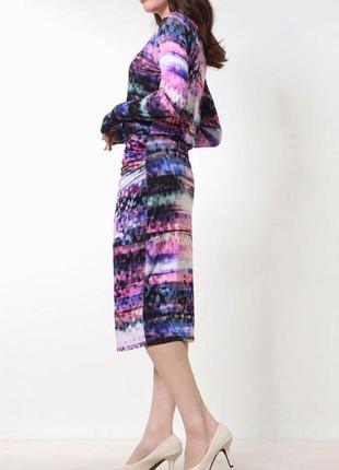 Новое облегающее платье миди "phase eigh" с цветным принтом, uk10.8 фото